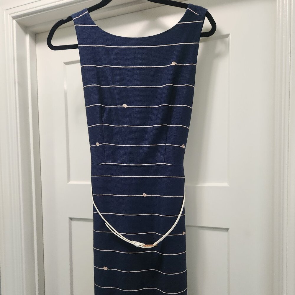The Limited Navy & White Dress with Pockets